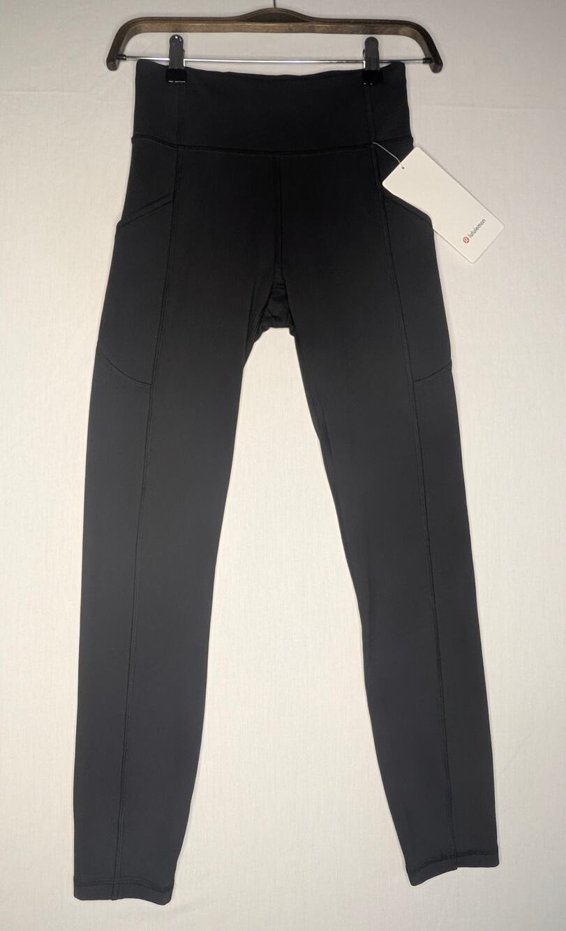 LULULEMON Invigorate HR Tight 25 Black Leggings Pockets NWT Size 4 High Rise Gym